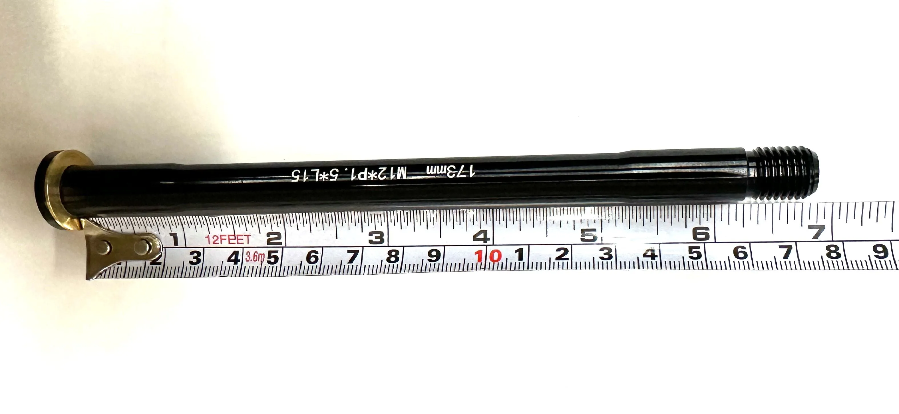 Alloy Bike Rear Thru Axle 12mm x 173mm M12*P1.5*L15  1.5 Thread Pitch New