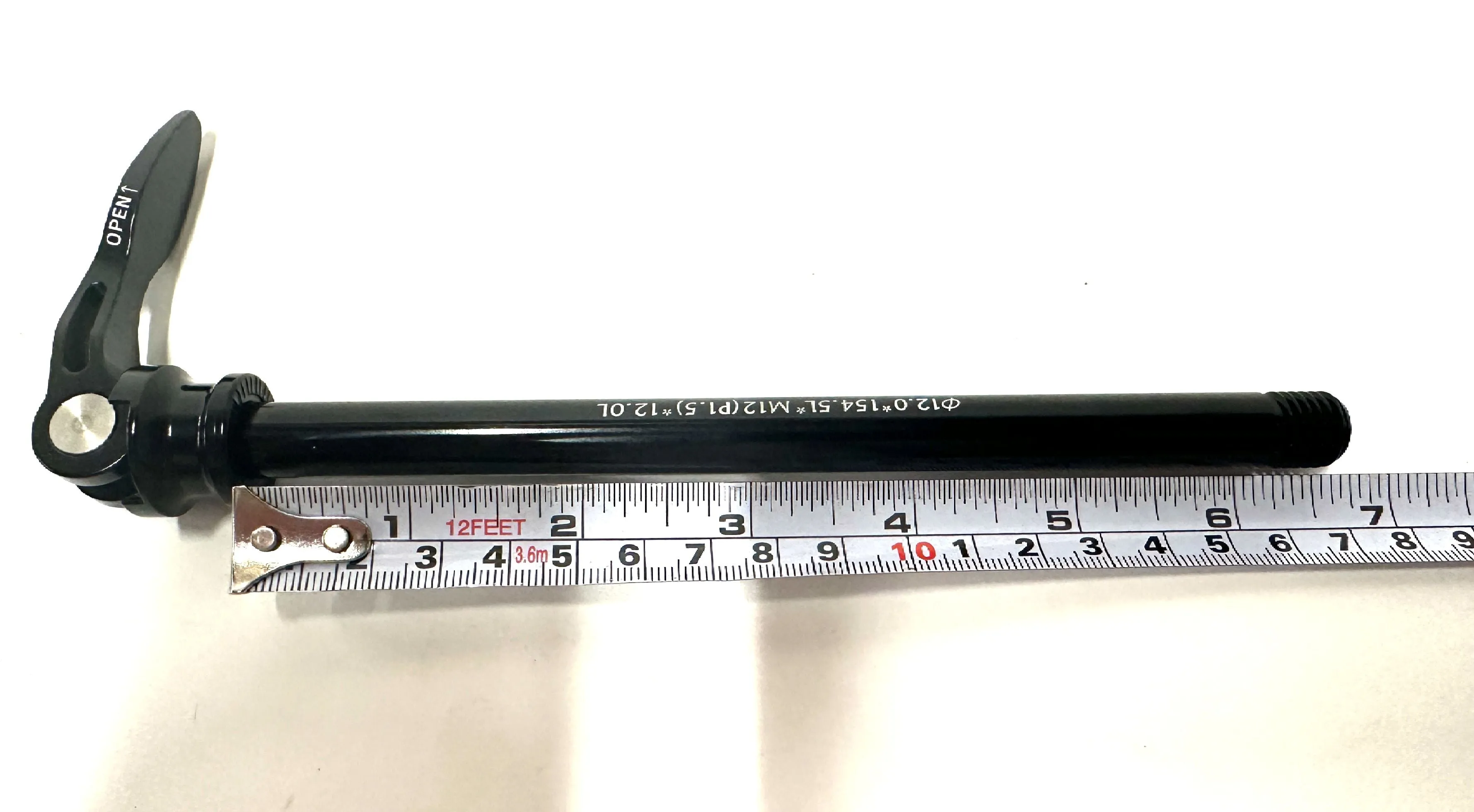 Alloy Bike Thru Axle 12mm x 166.5mm Quick Release 12.0*154.5.L*M12(P1.5)*12.OL