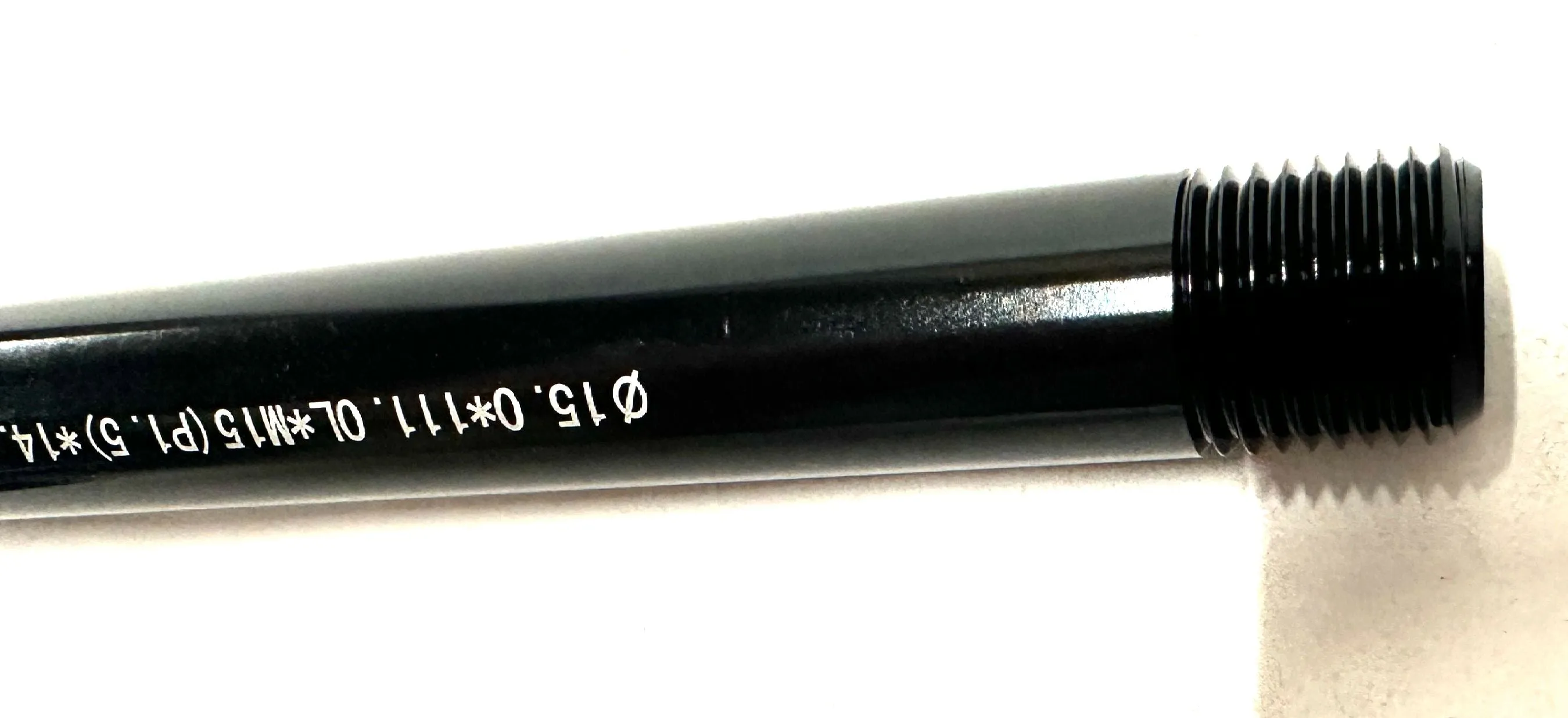 Alloy Thru Axle 15mm x 125mm Quick Release 15.0*111.OL*M15(P1.5)*14.OL