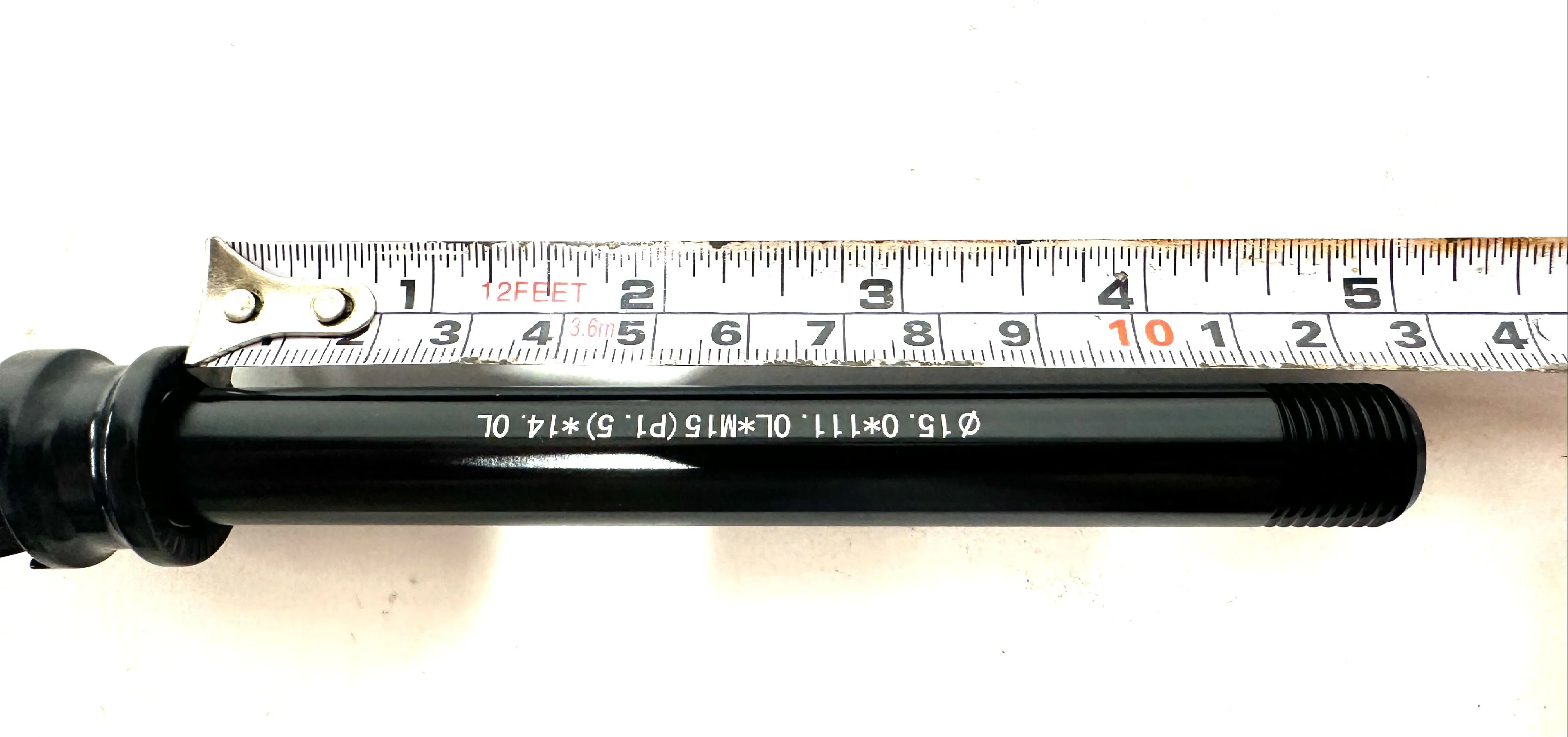 Alloy Thru Axle 15mm x 125mm Quick Release 15.0*111.OL*M15(P1.5)*14.OL