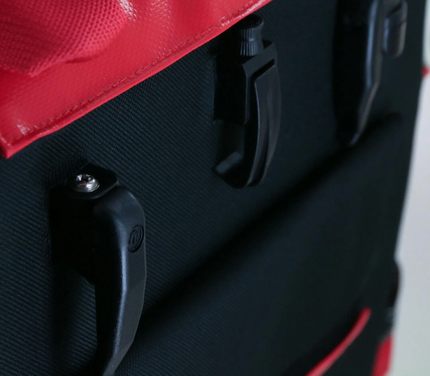 FastRider Young City Pannier Bike Bag 12.5L Water Resistant Red / Black NEW