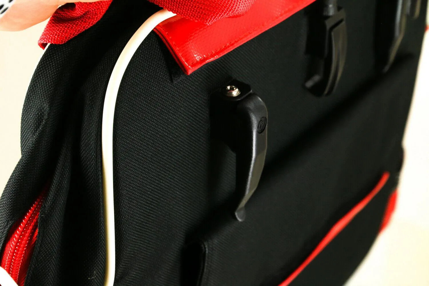 FastRider Young City Pannier Bike Bag 12.5L Water Resistant Red / Black NEW