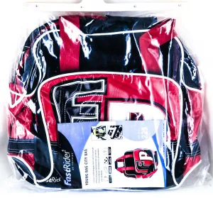 FastRider Young City Pannier Bike Bag 12.5L Water Resistant Red / Black NEW