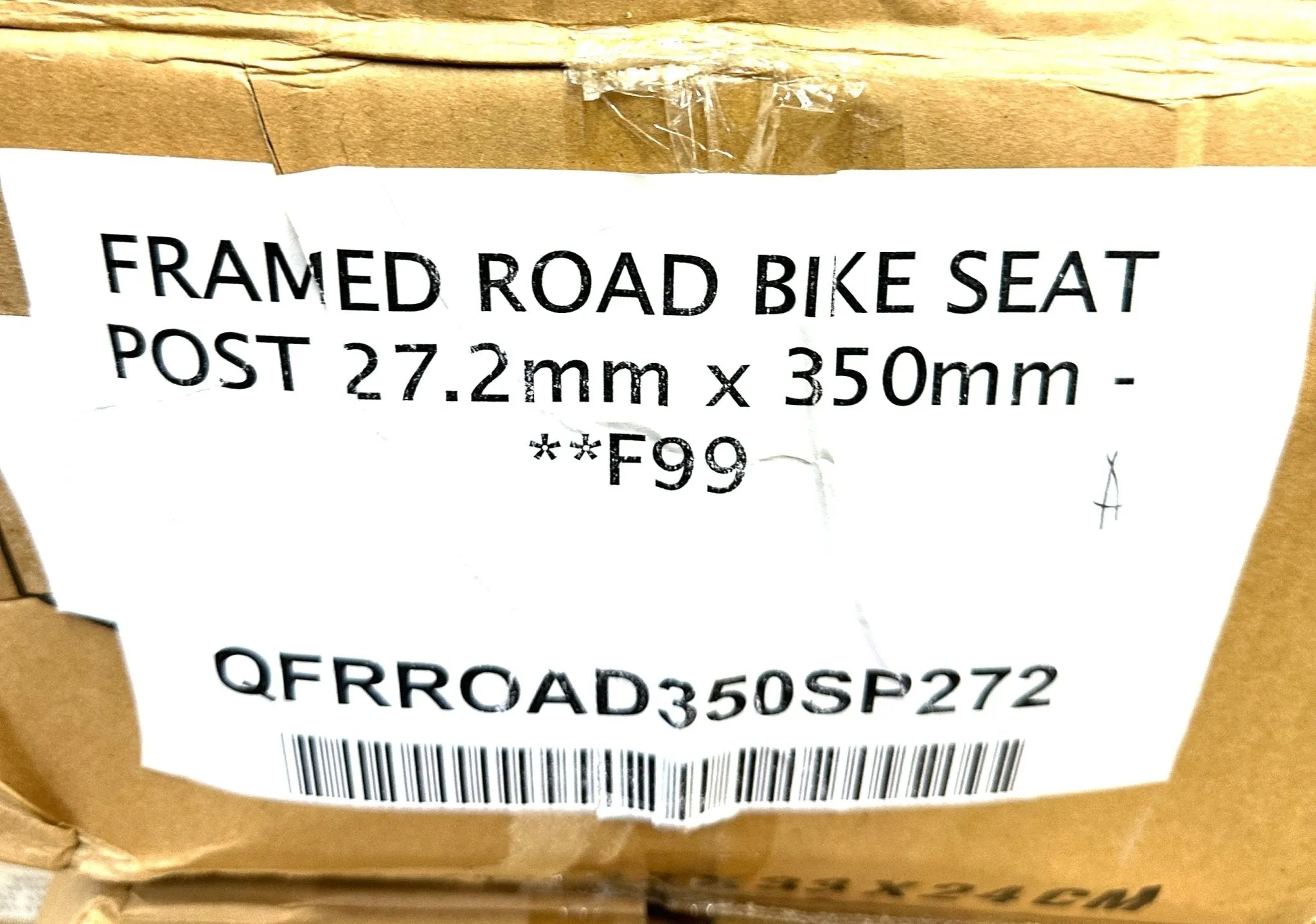 FRAMED Lightweight Alloy Road Bike Bicycle Seatpost 27.2mm X 350mm Black NEW