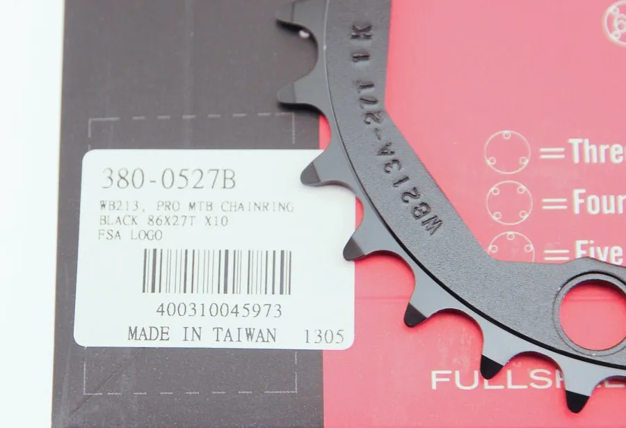 FSA 27T Pro MTB 386 Chainring X-10 Speed 86 BCD 3 Bolt Black Bike New NIB