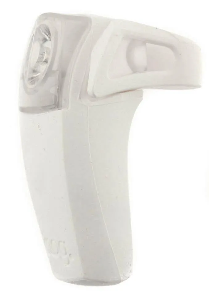 KNOG BOOMER White Bike Rear 1 RED LED Light 7 Lumens 3 Mode 600m Visibility NEW