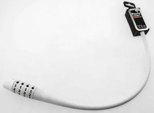 Knog Party Combo 620mm Cable Combination Bike Lock Braided Steel White New