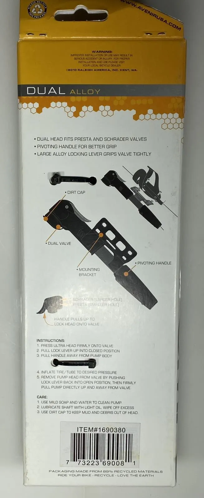 Lot of Cycling Accessory Kit/ Pump, Bike Lock, Water Bottle Cage, Straps: Kit 12